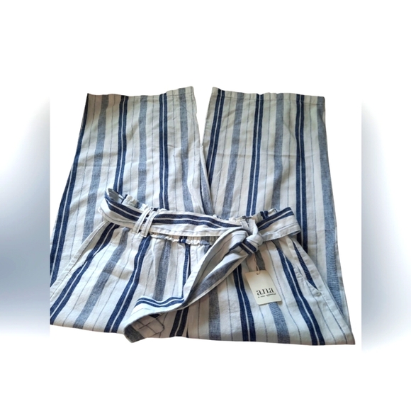 NWT Alia Blue and White Chinos with Nautical Stripes MED - Picture 1 of 9